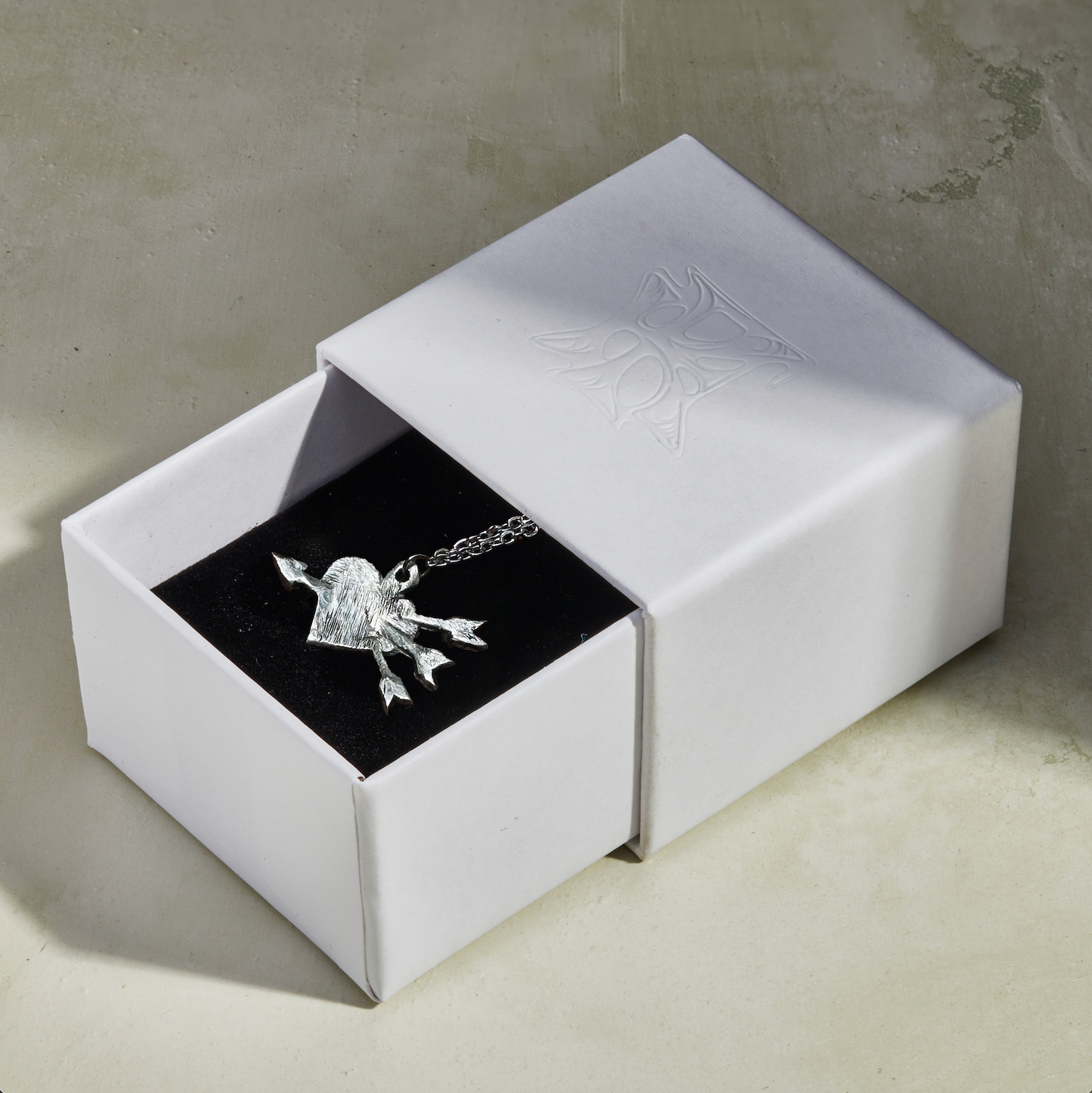 Arrow Through the Heart Charm Necklace